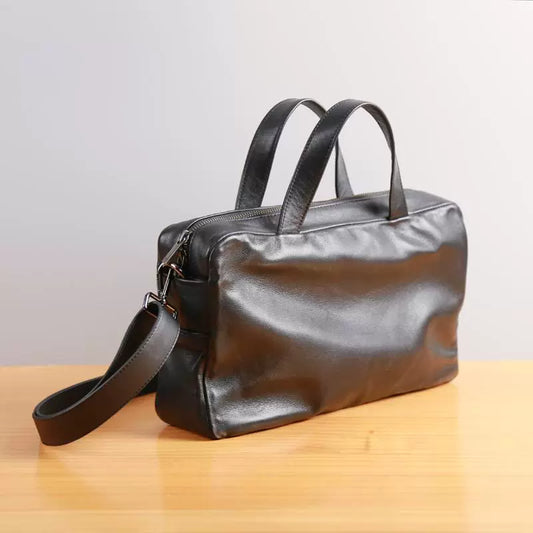 本革カジュアルメンズバッグ/牛革ハンドバッグ/ショルダー・斜めがけのソフトレザーミニバッグ