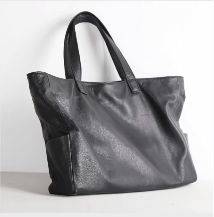 本革（頭層牛革）ハンドバッグ／本革ショルダーバッグ／PCバッグ／男女兼用トートバッグ